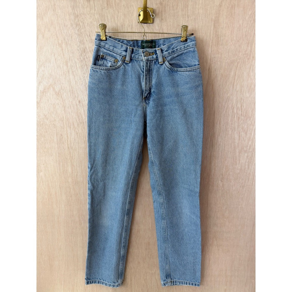 Lauren Jeans Co Ralph Lauren Petite Light Wash Distressed Straight Leg Jeans